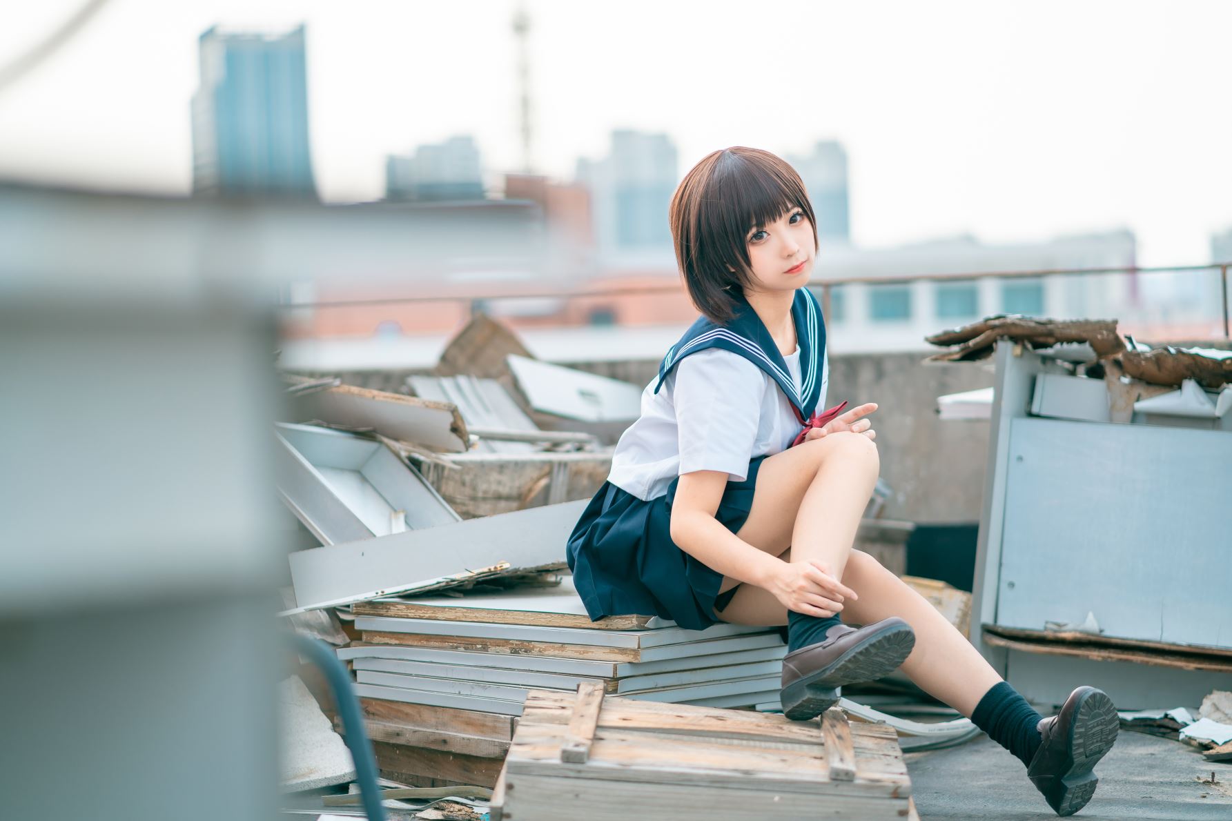 蠢沫沫 - 天台jk [40P-443MB] 在线看图 第3张