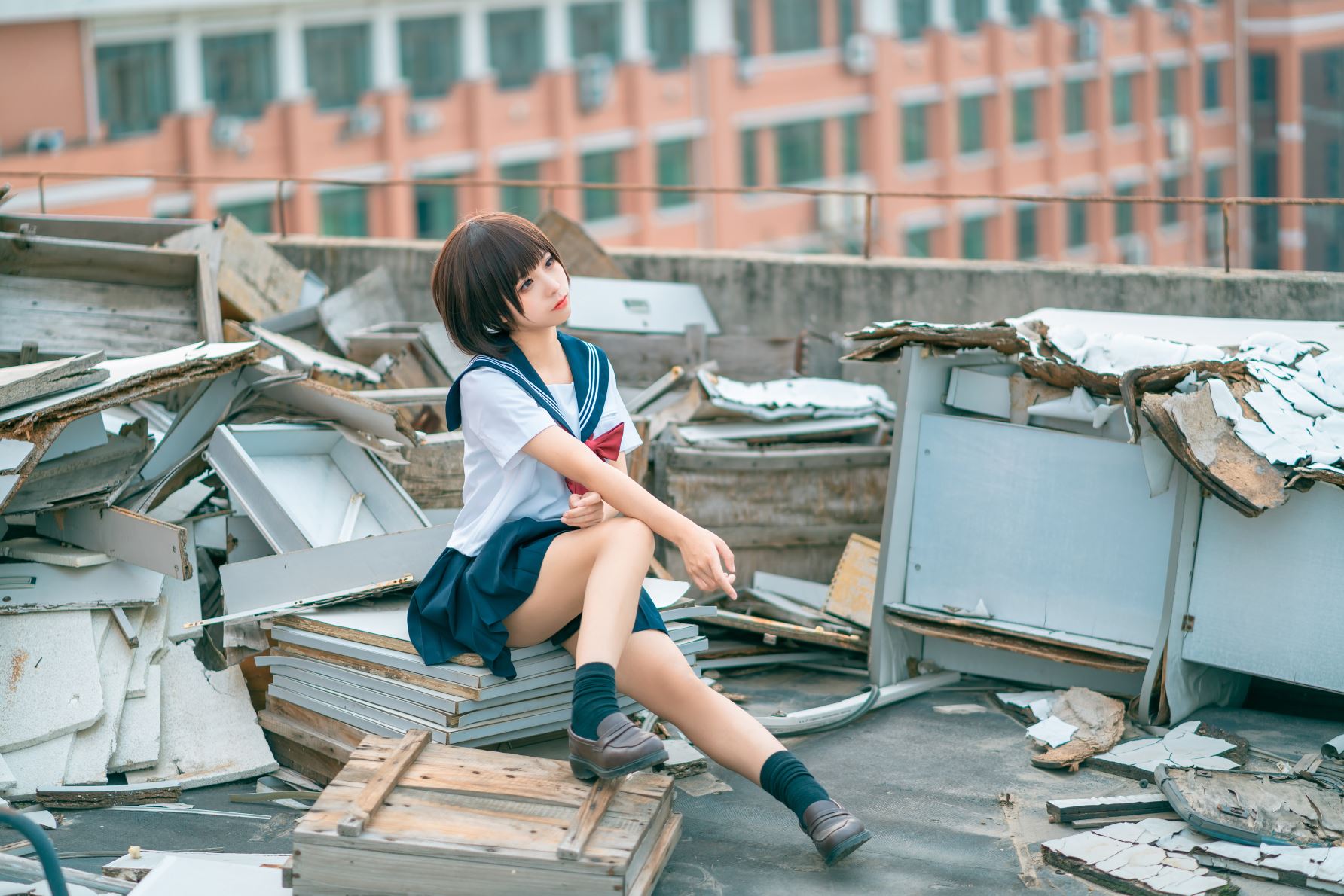 蠢沫沫 - 天台jk [40P-443MB] 在线看图 第2张