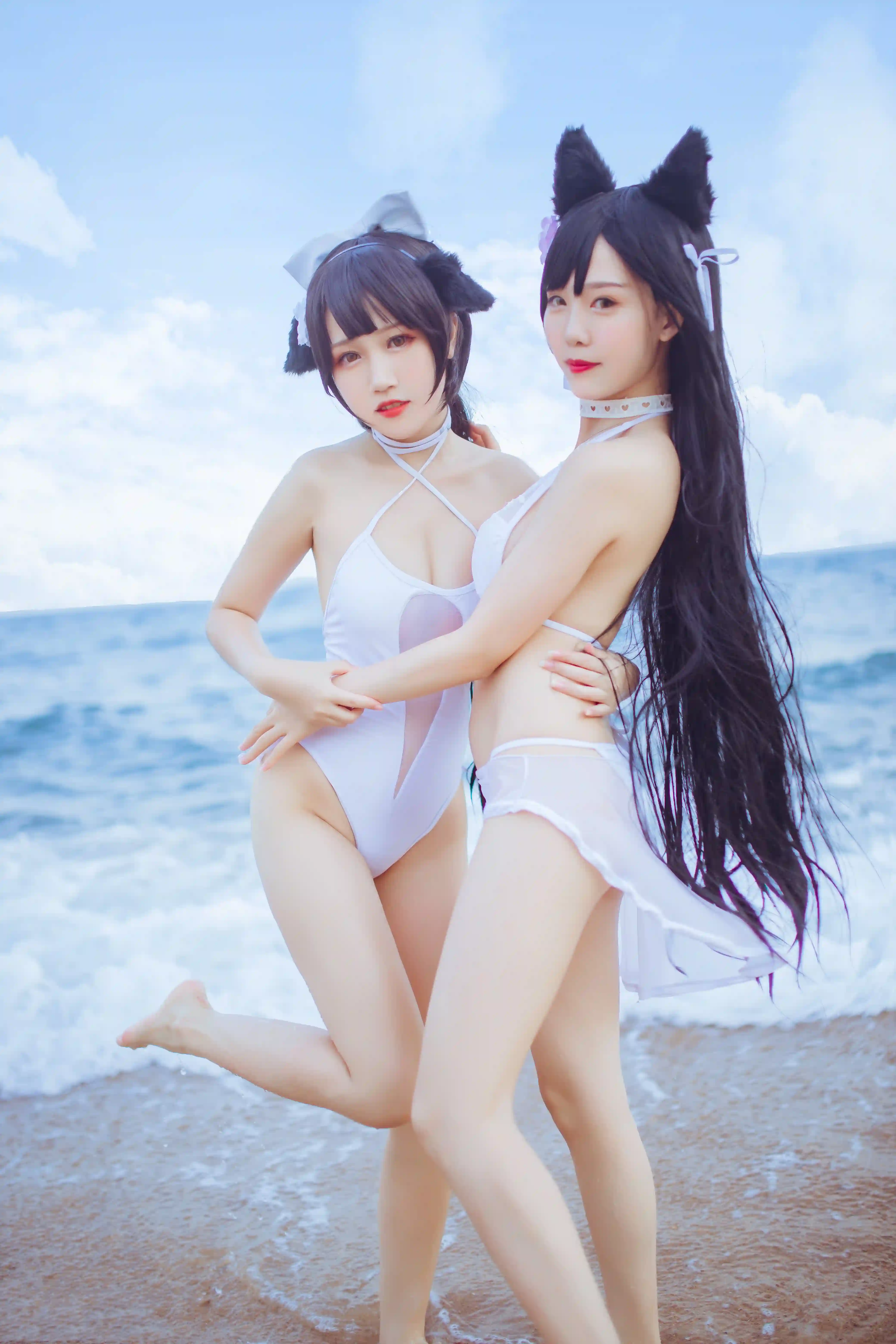 抖娘利世  抖娘×不呆猫 獒犬海边泳装 [41P-326MB]-零零cos